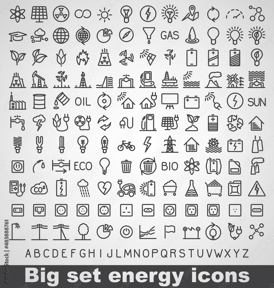 Energy and resource icons