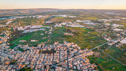 Aerial View of Donnalucata at Dawn, Scicli, Ragusa, Sicily, Italy, Europe