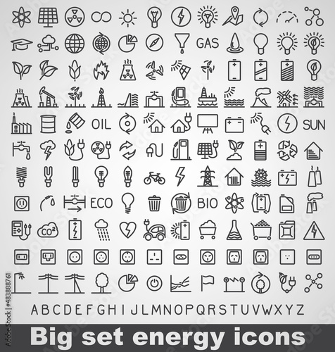 Energy and resource icons