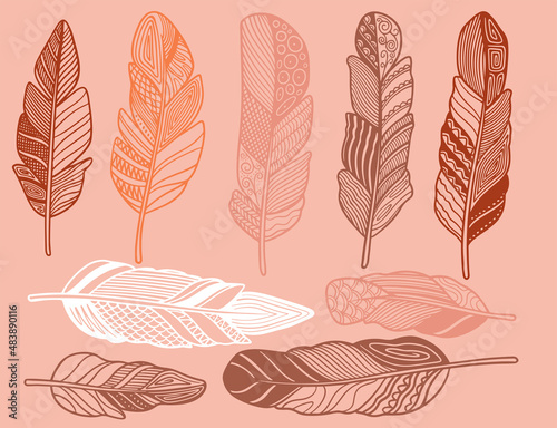 Hand drawn bohemian, tribal...