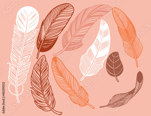 Hand drawn bohemian, tribal...