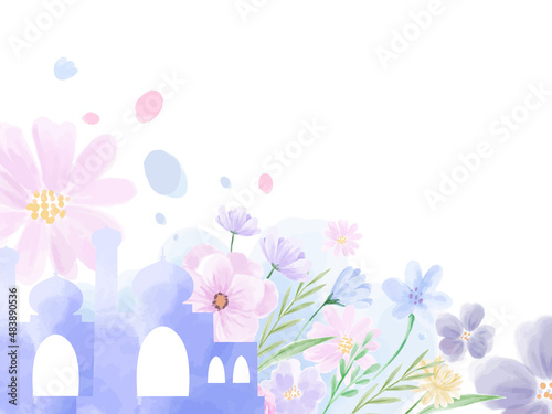 ramadan background with mosque ornament