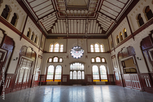Vintage railway station interior. Sirkeci railway station, Istanbul railway station
