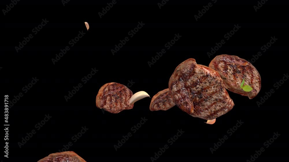 Pieces of fried meat