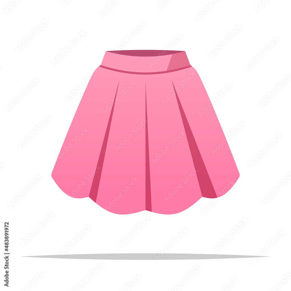 Pink skirt cartoon vector isolated illustration Stock Vector | Adobe Stock