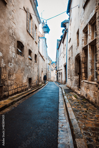 Beautiful Street view of Buildings, Chartres city, France. © ilolab