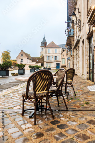 Beautiful Street view of Buildings, Chartres city, France.