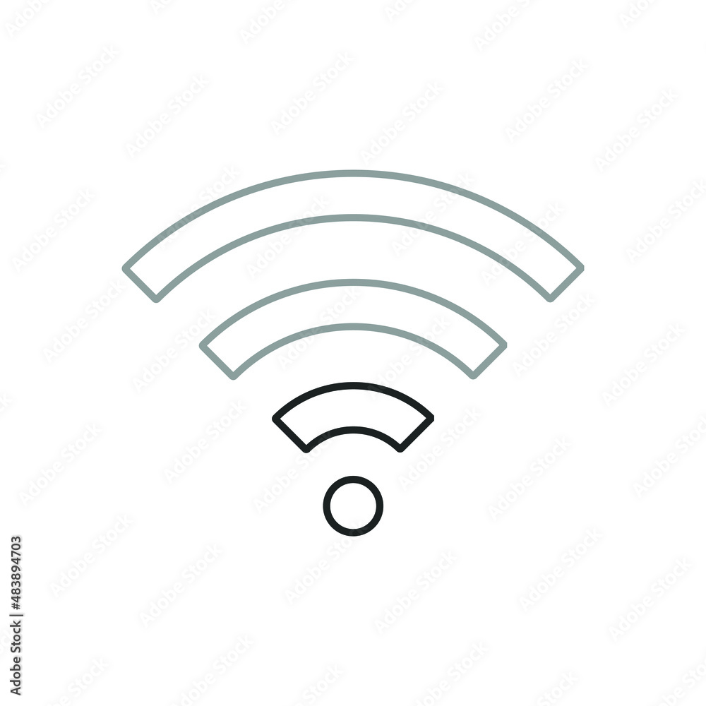 Set of Wireless network sign symbol icon black color
Set of Wireless network sign symbol icon black color