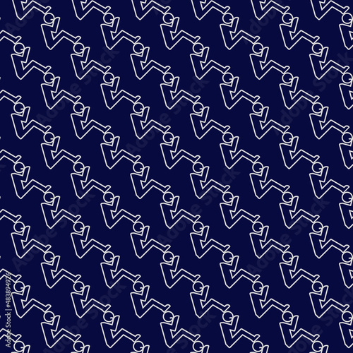 seamless geometric sad man pattern