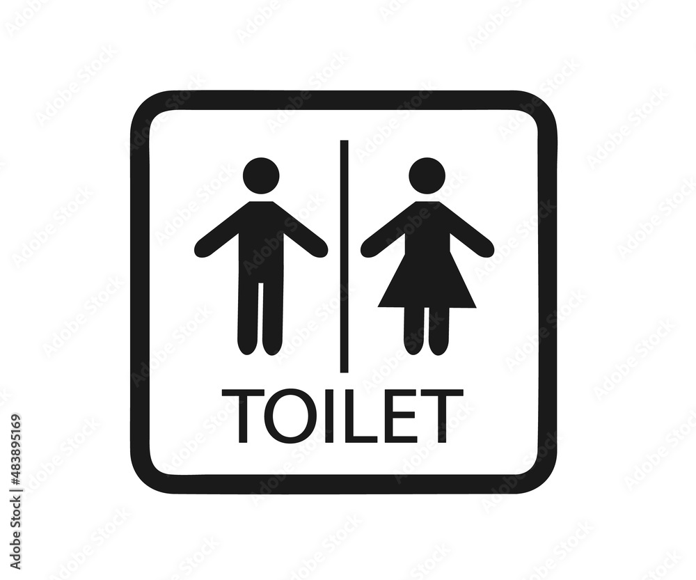 Acrylic Toilet Symbol Adhesive Backed Men's And Women's Or Unisex Bathroom  Sign For Hotel,office,home,restaurant (silver) - Door Plates - AliExpress