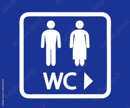 Male and female toilet icon. Vector illustration.