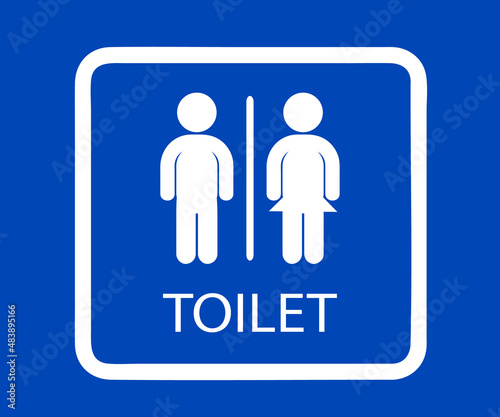 Women's and men's toilet icon. Signboard symbol. Vector illustration.