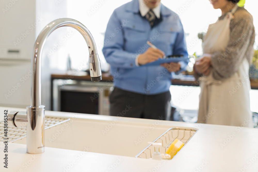 Fototapeta premium リフォーム 修理 シンク キッチン