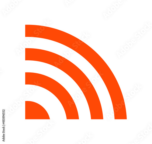 Wifi signal icon vector orange color
