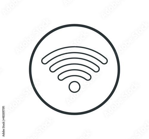 Wifi wireless icon vector black color 