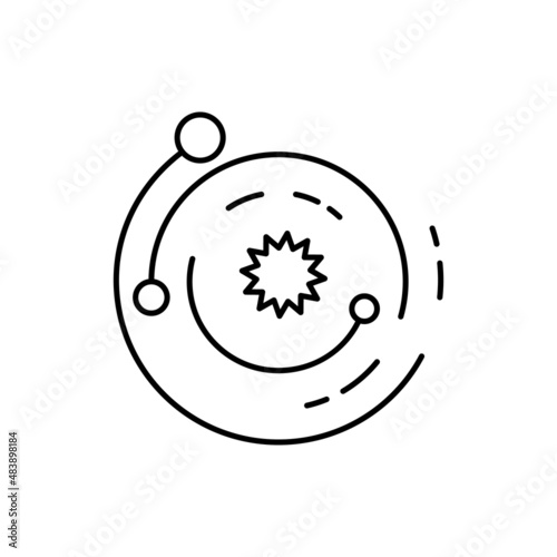 milky way galaxy line icon vector. milky way galaxy sign. isolated contour symbol black illustration