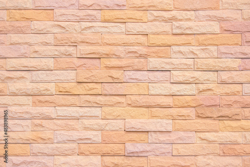 Orange and white brick wall texture background. Brickwork and stonework flooring interior rock old pattern