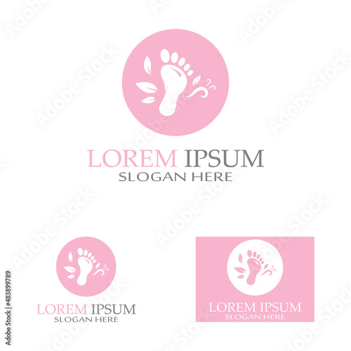footprints,foot care,and footstep, logo images illustration design