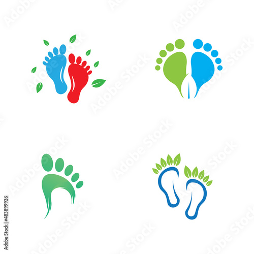 footprints,foot care,and footstep, logo images illustration design