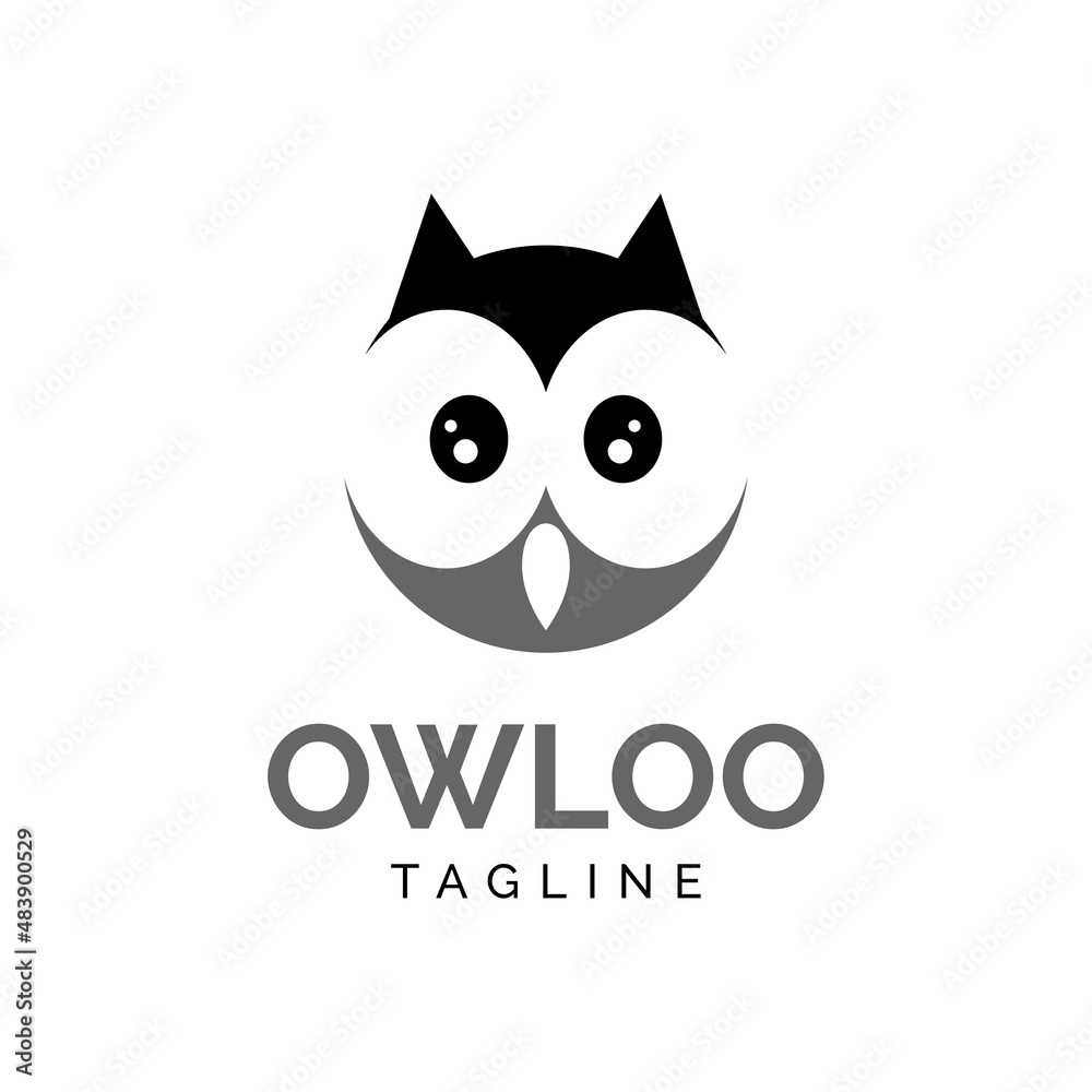 Owl animal logo design template vector isolated illustration Owl animal logo design template vector isolated illustration