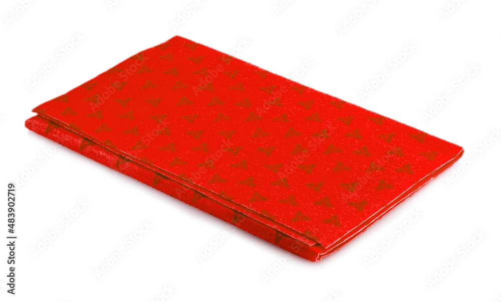 Red Kitchen towel isolated on white background Red Kitchen towel isolated on white background