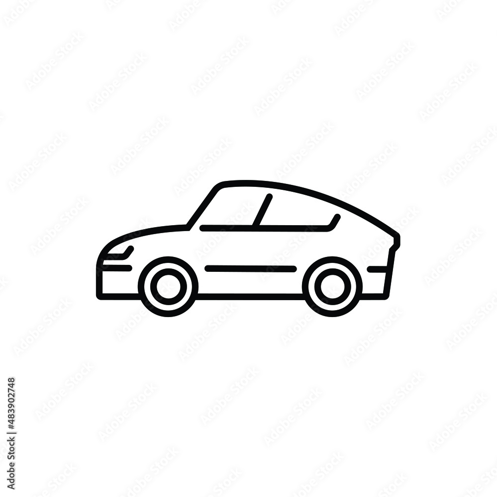 SUV car icon vector isolated on white, sign and symbol illustration.