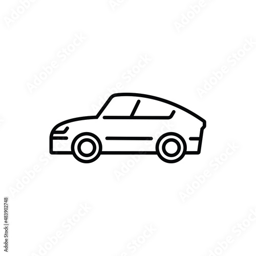 SUV car icon vector isolated on white  sign and symbol illustration.