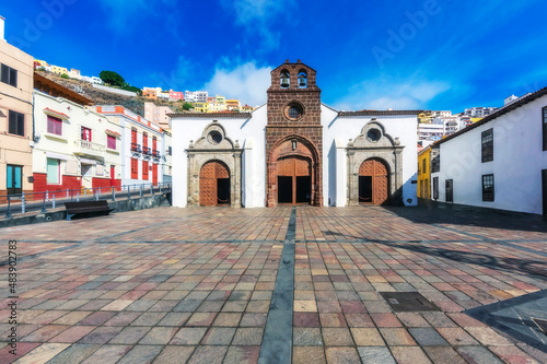 Spain, San Sebastian de La Gomera, Facade of Church of Assumption photo