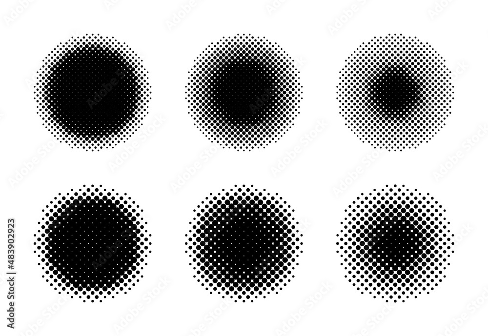 丸いハーフトーンドット 網点模様 素材 Stock Vector Adobe Stock 丸いハーフトーンドット 網点模様 素材 Stock Vector Adobe Stock