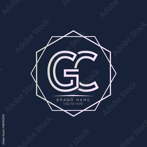 Creative GC initial letter logo design elements. Modern Minimalist business letter logo vector design template. photo