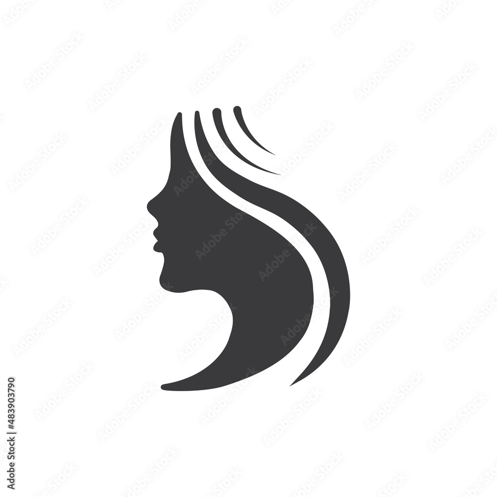 Profile of a young woman with long hair Profile of a young woman with long hair