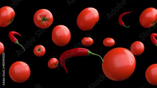 Tomatoes and peppers agricultural products.