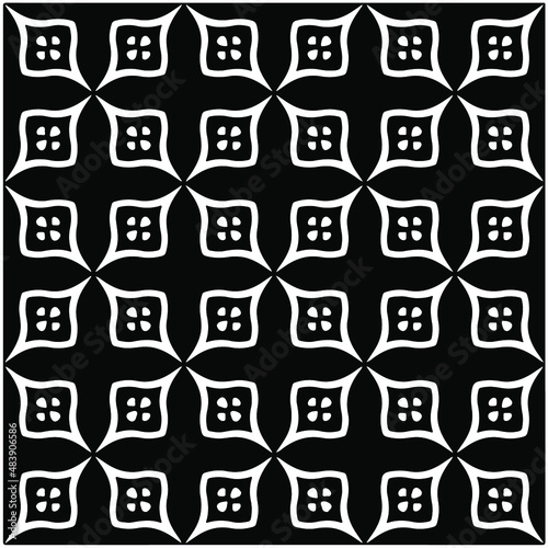 seamless repeating pattern.Abstract Geometric Pattern generative computational art illustration.Black and white pattern for wallpapers and backgrounds. 