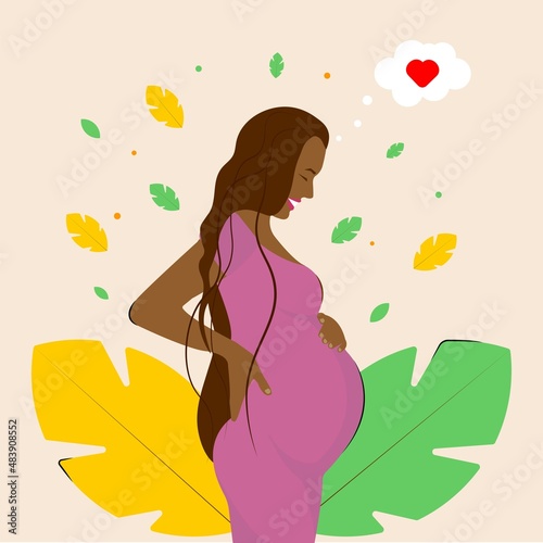 Pregnant woman, expectant mother. Unforgettable period of life. 