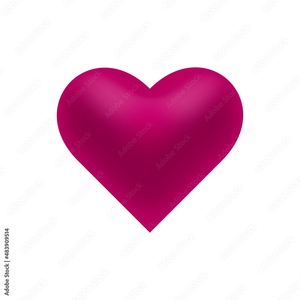 Valentine day heart vector icon.