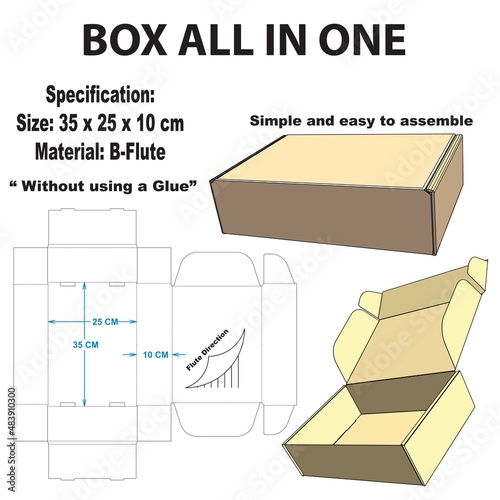 multipurpose box, simple, very easy to assemble and without using a glue.