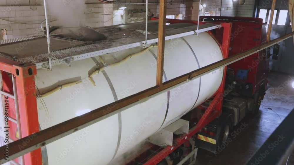 Tank Operation Examples Tanker is in chemical cleaning. Cleaning the truck tank from the inside ...