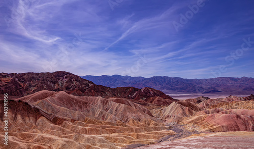 Zabriskie point, death valley, california, usa
