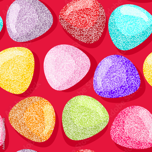 Seamless background of colored gumdrops