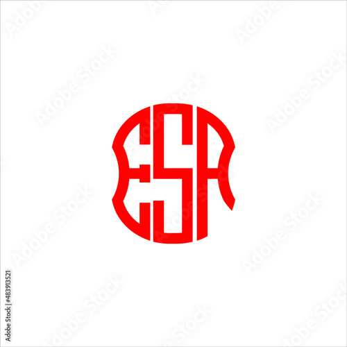 ESA letter logo creative design. ESA unique design