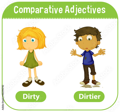 Comparative Adjectives for word dirty