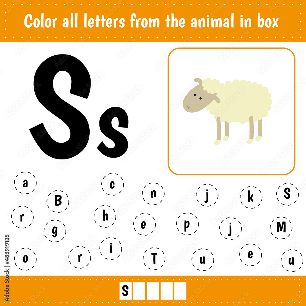 Learning English alphabet. Letters recognition. Educational worksheet ...