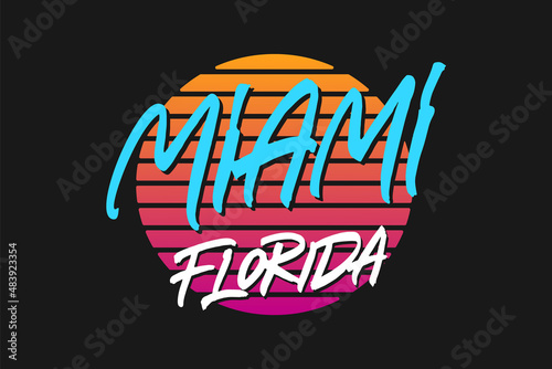 Miami Florida lettering design