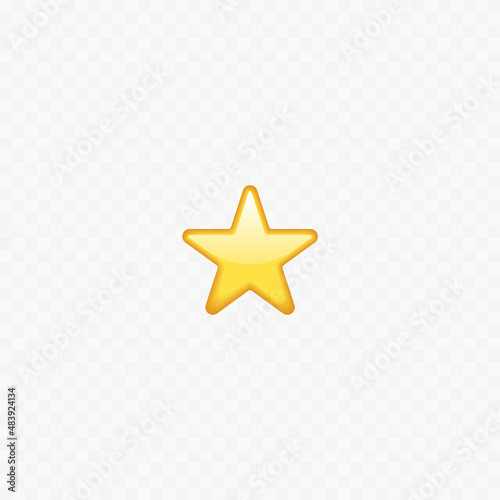 Shining stars emoji. Realistic star icon. Isolated. Vector