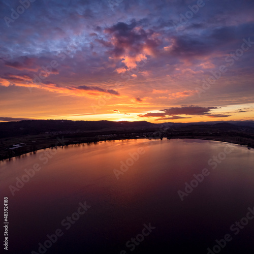 Sonnenuntergang über dem Bodensee