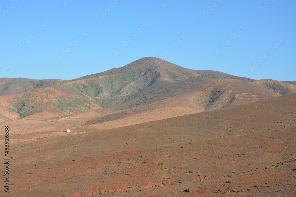 View of the mountain landscape. Fuerteventura. Canary Islands. Spain View of the mountain landscape. Fuerteventura. Canary Islands. Spain