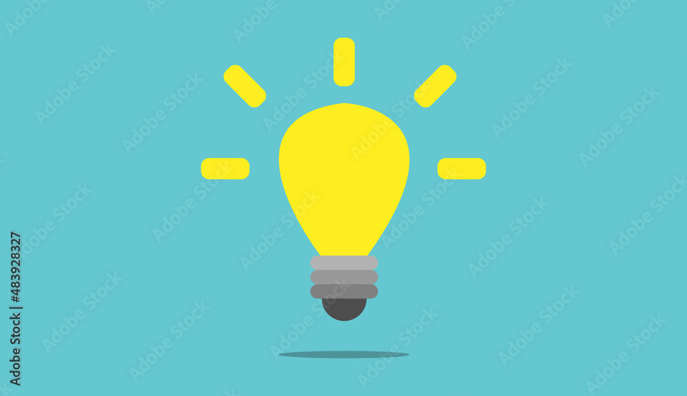 cartoon style yellow light bulb icon. Idea, solution, business, strategy concept. cartoon style yellow light bulb icon. Idea, solution, business, strategy concept.