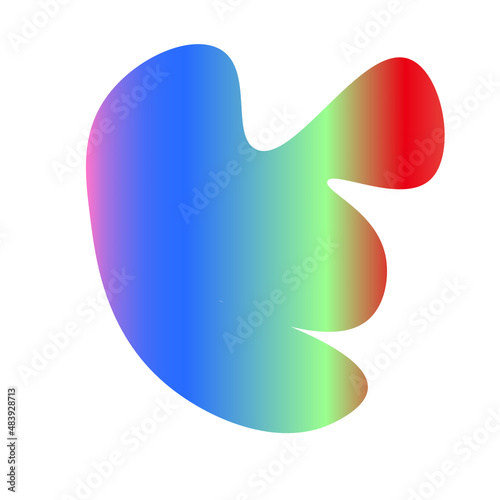 Simple Abstract Shape Cadmium Red
