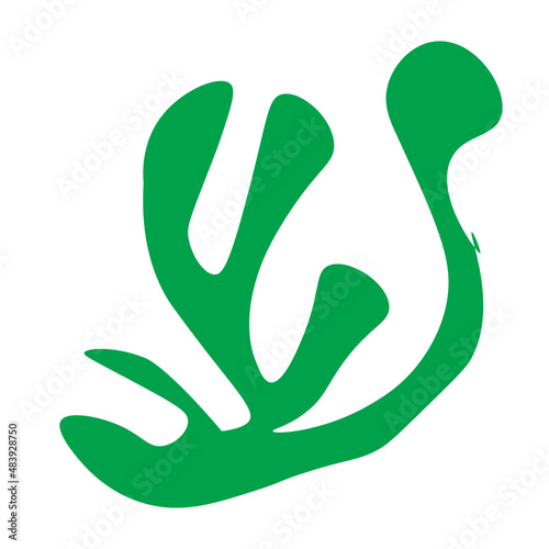Simple Abstract Shape Cadmium Red