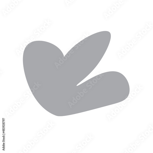 Simple Abstract Shape Cadmium Red